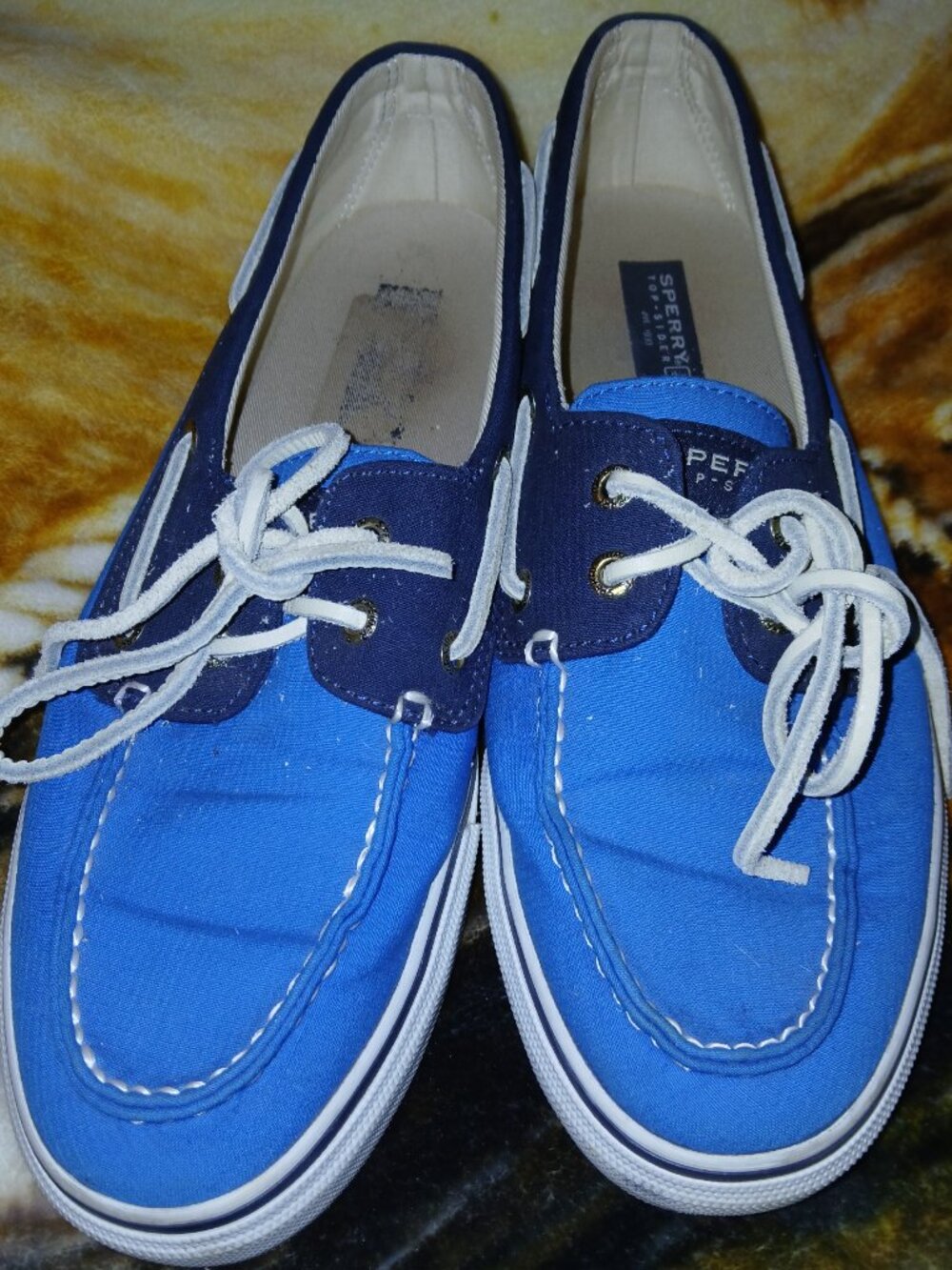 Sperry Men's Size 10 Top Slider Boat Shoes 2 Tone Blue NOWT